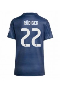Real Madrid Antonio Rudiger #22 Fotballdrakt Borte Klær Dame 2025-26 Korte ermer